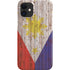 Philippines Flag Dark Wood iPhone 12 Mini Lite Case